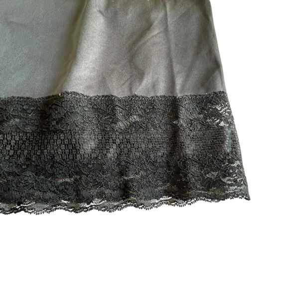Gothic Lace Slip‎ Skirt Large Black Vintage Dark Feminine Romantic Layers Witchy - Picture 2 of 6